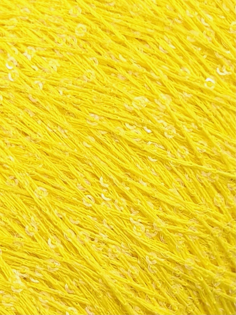 Torciatura di Domaso Art. Spangle Colours 4.5 – fil à paillettes col. Jaune 319